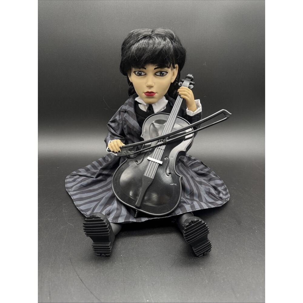 Addams Family Wednesday Halloween Animatronic Animated Doll 13” Halloween Decor
